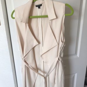 Cream Tie Around Vest from Topshop